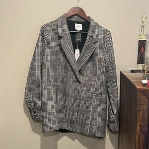 NWT Oversized Plaid Blazer